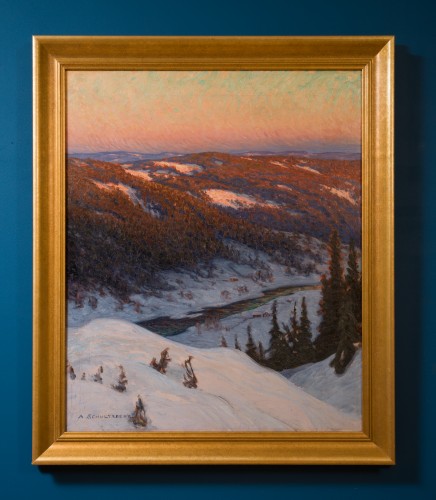 Paintings & Drawings  - Anshelm Schultzberg (1862–1945) - Winter Landscape at Dusk