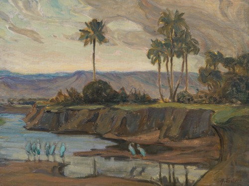 Paintings & Drawings  - Anna Boberg (1864–1935) - Lågvatten i Nilen (Low Water on the Nile)