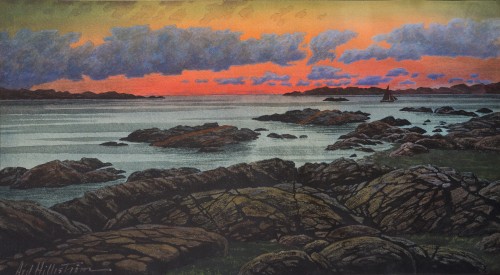 Axel Natanael Hilleström Johnsson (1874–1959) - West Coast Sunset, c. 1920? - 