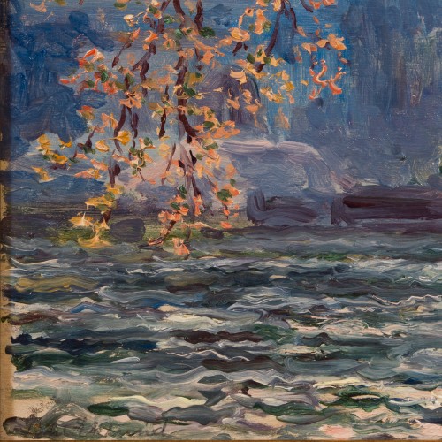 Pehr Eklund (1875–1943)  - Motif de la Seine, 1912 - Tableaux et dessins Style 