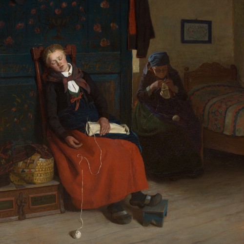 20th century - Jakob Kulle (1838–1898) - An Afternoon Nap, 1877