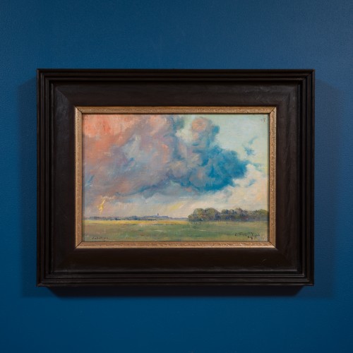 Erik Tryggelin (1878–1962)  - Storm Clouds over Vadstena, 8 August 1946 - 