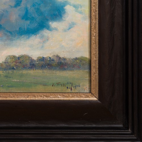 20th century - Erik Tryggelin (1878–1962)  - Storm Clouds over Vadstena, 8 August 1946