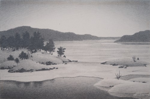 Oskar Bergman (1879–1963) - Baggensfjärden, Stockholm 1922 - Tableaux et dessins Style 