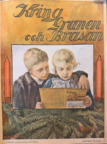 Gerda Tirén (1858–1928) - Portrait de Nils et Stina Tirén lisant - ClassicArtworks Stockholm