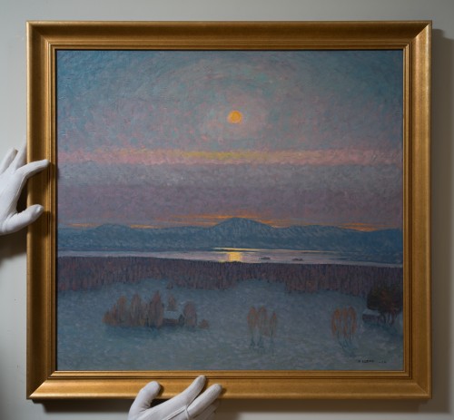 Anders Loman (1879–1953) - Paysage de montagne au clair de lune, 1926 - Tableaux et dessins Style 