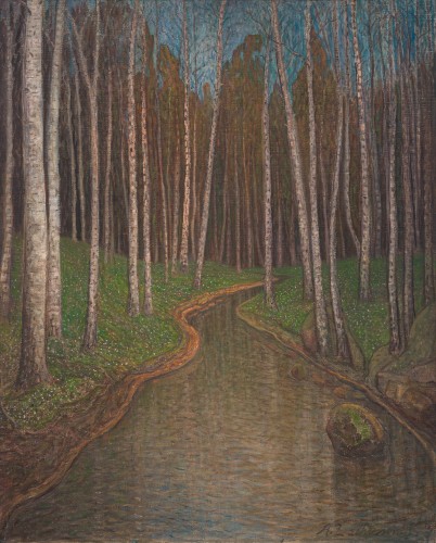 XXe siècle - Axel Zachrison (1884–1944) - Ruisseau de printemps, Motif du Dalsland