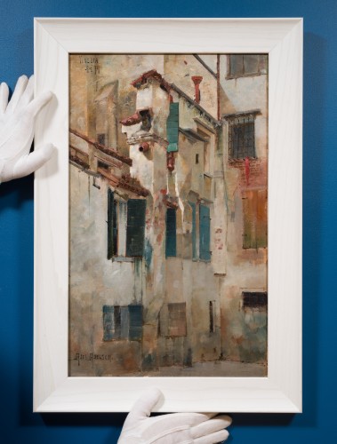 Axel Axelson (1854–1892) - Une cour à Venise, 1879 - ClassicArtworks Stockholm