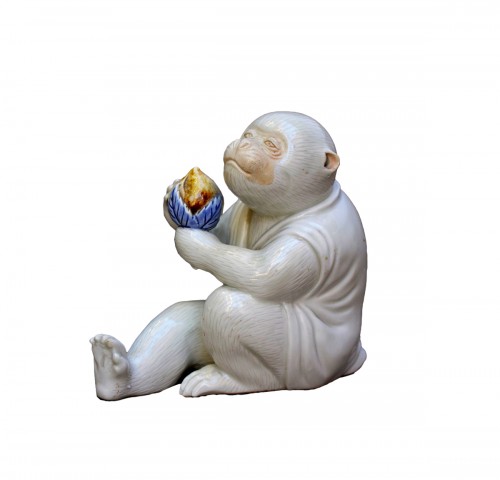 Hirado porcelain monkey, Japan 19th century