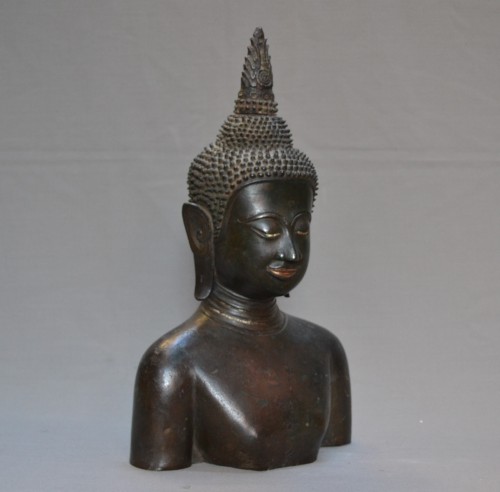 Asian Works of Art  - Bronze Buddha, Kingdom of Siam 17th century