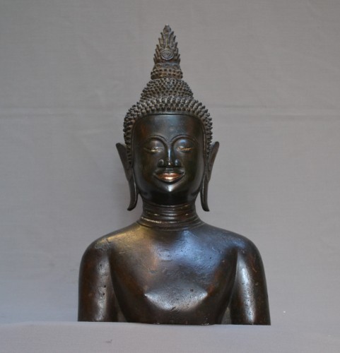 Antiquités - Bouddha en bronze, Royaume de Siam 17e siècle