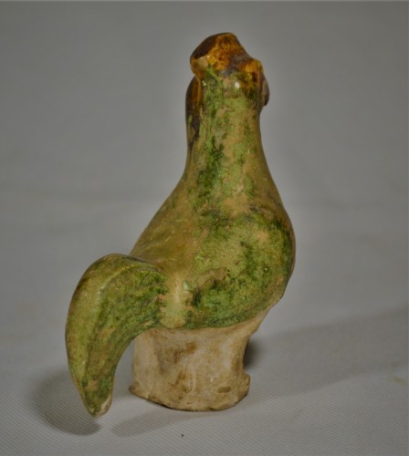 Coq en terre cuite émaillée - Dynastie Tang Chine 8e 9e siècle - Arts d