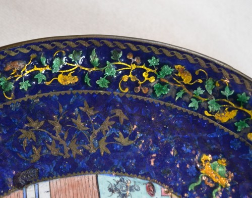  - Enamelled copper dish, China Qing period