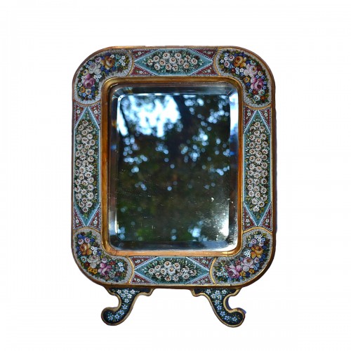 Glass micro mosaic mirror, Venice 19th century