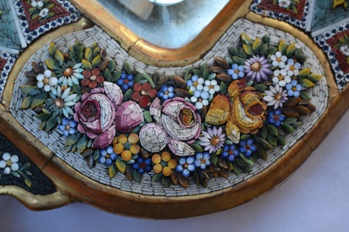 Mirrors, Trumeau  - Glass micro mosaic mirror, Venice 19th century
