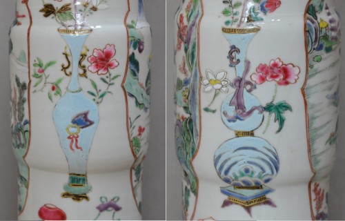 XVIIIe siècle - Grand vase en porcelaine de chine à monture en bronze doré, Yongzeng début 18e siècle