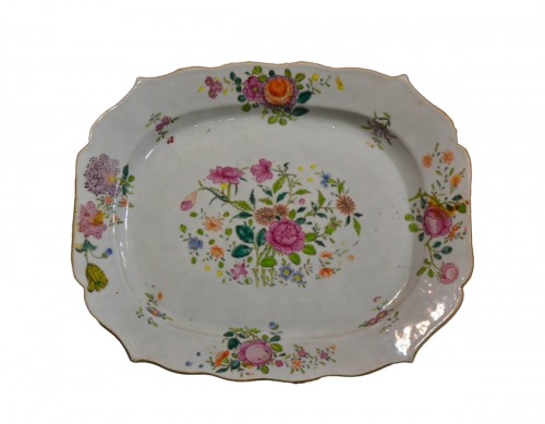 Plat en porcelaine de chine, Dynastie Qing règne de Qianlong