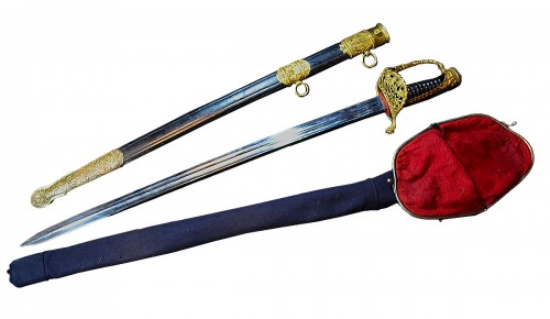 Epée d'officier de marine, France 19e siècle