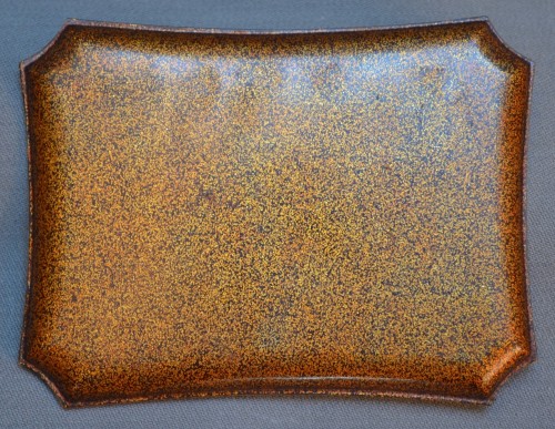 18th century - Japanese lacquer tray ,gold and Aogaï inla, Edo périod