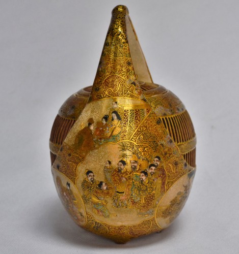 19th century - Satzuma earthenware &quot;cricket cage&quot; incense burner. Japan 19th century.