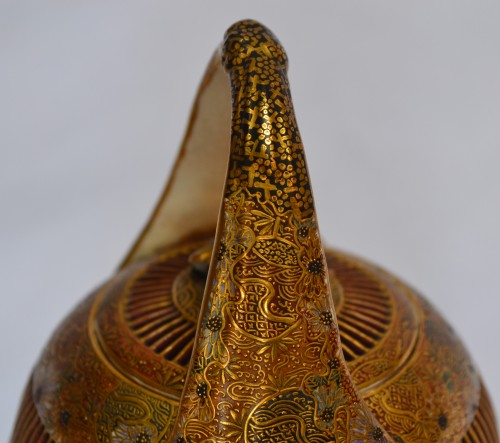 Antiquités - Satzuma earthenware &quot;cricket cage&quot; incense burner. Japan 19th century.