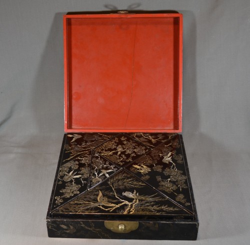 Boite en laque incisée d'or (Ch'iang Chin) Ryukyu ou Chine 18e siècle - Arts d