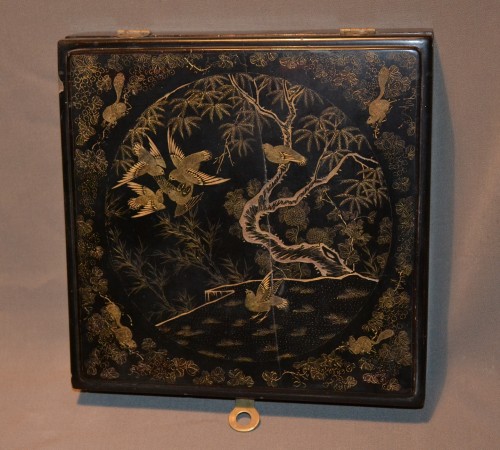 Lacquer Box incised in gold( Ch&#039;iang Chin).China or Ryukyu 18th century. - 