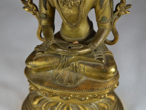  - Amitayus en bronze doré.Chine époque Qing 18e siècle