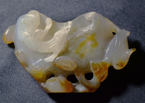 18th century Agate cup of a beautiful yellow and amber color - 