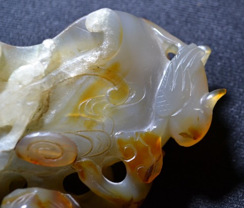  - 18th century Agate cup of a beautiful yellow and amber color