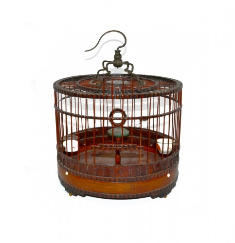 Bamboo bird cage, China Qing period 19th century