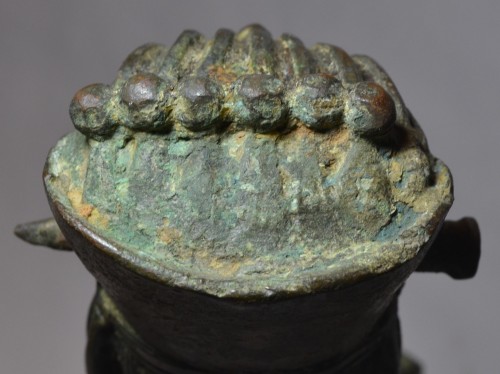 Antiquités - Dignitaire en bronze doré.dynastie Ming, Chine 17e siècle ou avant