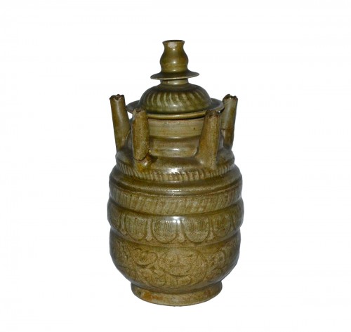 Celadon ceramic urn. China Song period 11-12th century.
