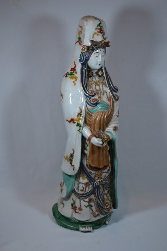 Guanyin in Kutani porcelain, Japan, Meiji era, late 19th century - 