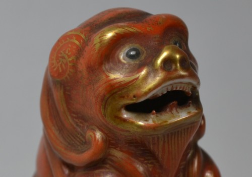 Pair of Chinese porcelain creatures. Early Qing Dynasty, 18th century. - Asian Works of Art Style 