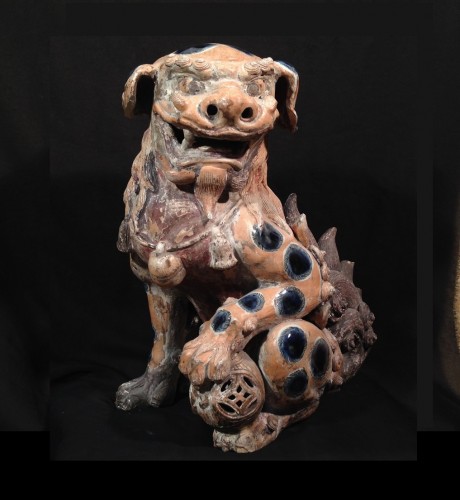 Shishi (Lion) in glazed porcelain. Japan, second half of the 17th century - Asian Works of Art Style 