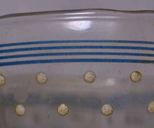 Antiquités - Venetian glass vase with flower enamel Renaissance Italy