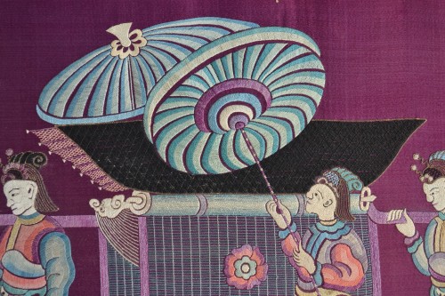 Silk embroidery, China Qing Dynasty - Asian Works of Art Style 