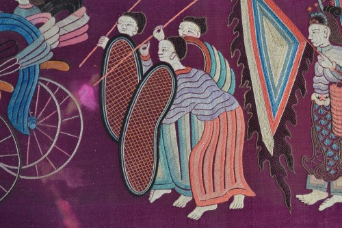 Antiquités - Silk embroidery, China Qing Dynasty