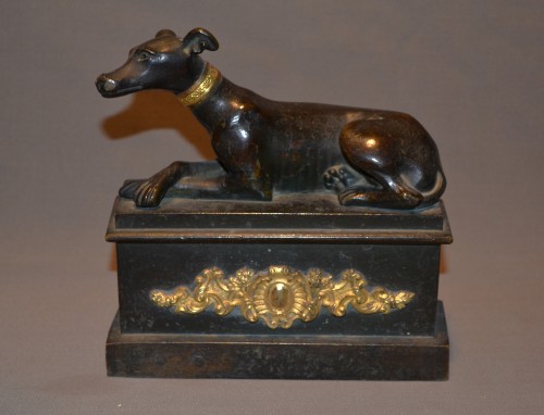 Antiquités - Pair of Early 18th century gilt bronze firedogs
