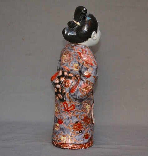 Asian Works of Art  - Protective Grandmother Doll (Ningyo). Arita porcelain. Edo Japan, 17th cent