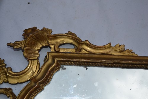Miroir baroque en bois doré.Fin du 17°siècle - Miroirs, Trumeaux Style Louis XVI