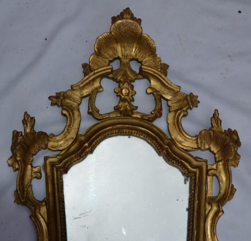 Miroirs, Trumeaux  - Miroir baroque en bois doré.Fin du 17°siècle