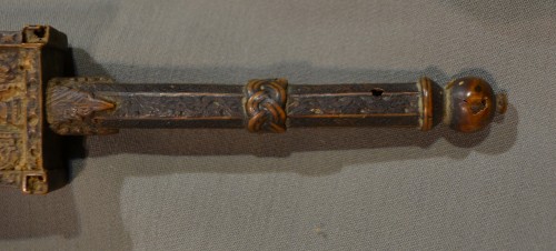 Carved wooden crucifix. Kiss of Peace. Balkans. Post-Byzantine.15th century - 