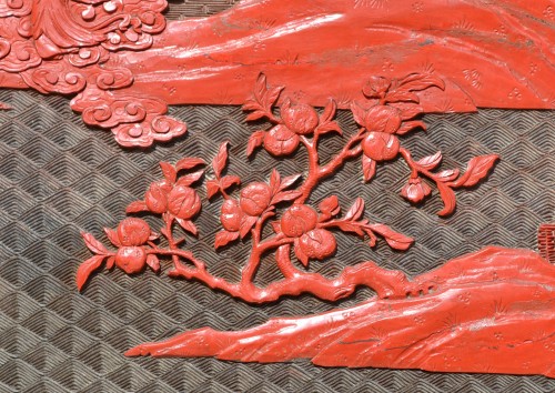 Panneaux en laque cinabre sculptée, Chine 18e siècle règne de Qianlong - Conservatoire Sakura