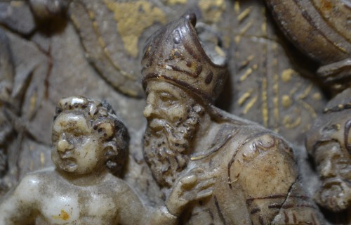 Renaissance - Alabaster plaque depicting the circumcision of Christ, Flanders 16th century