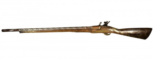 Fusil à silex incrusté d'argent, Empire Ottoman vers 1800