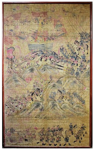 Silk painting Sino-French War Qing Dynasty China