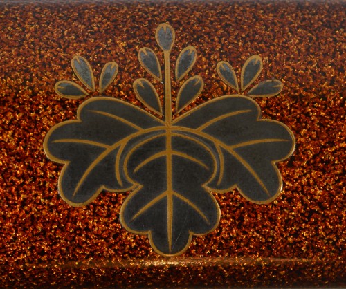  Aikuchi - Blade by Ujifusa, nashiji and shakudo scabbard in gold Japan 17th &amp;19th centuries - 