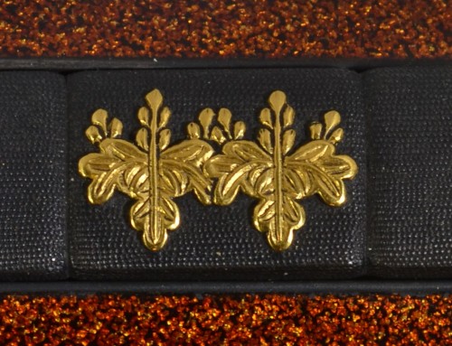 17th century -  Aikuchi - Blade by Ujifusa, nashiji and shakudo scabbard in gold Japan 17th &amp;19th centuries